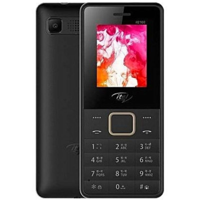 itel 2160 Wireless FM, Bright Torchlight, Call Recorder, Dual SIM Mobile - Black