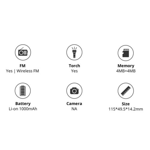 itel It2163 1.8'' Dual SIM Phone - Black